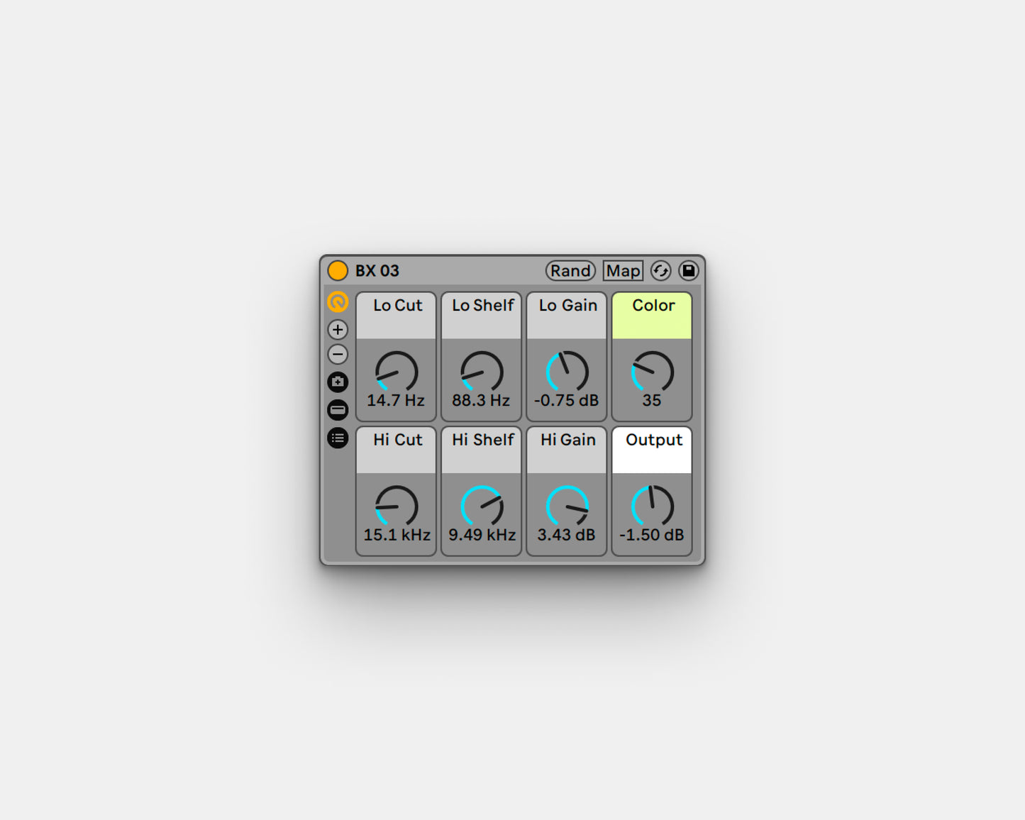 BX-03 — Baxandall EQ Ableton Live Effect Rack