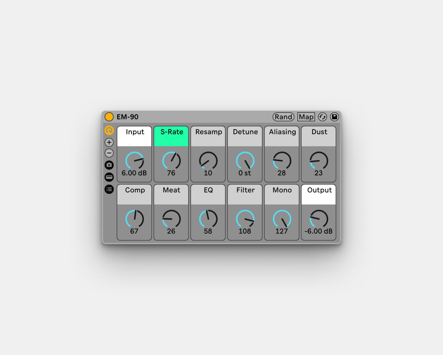 EM-90 — 12-bit Sampler Emulation Ableton Live Effect Rack
